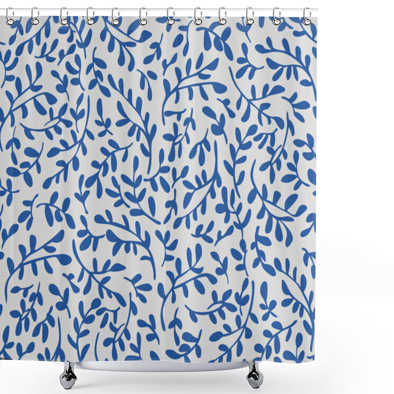 Personality  Japanese Leafy Seamless Pattern Shower Curtains