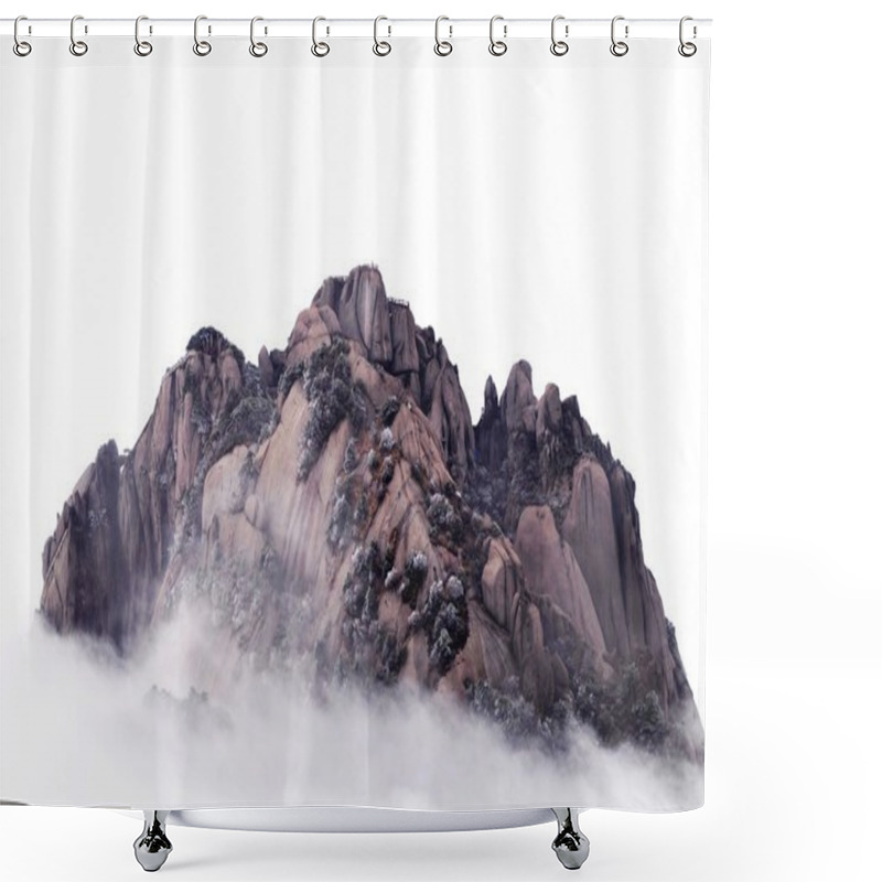 Personality  Rocky Mountains In The Morning Fogs Shower Curtains