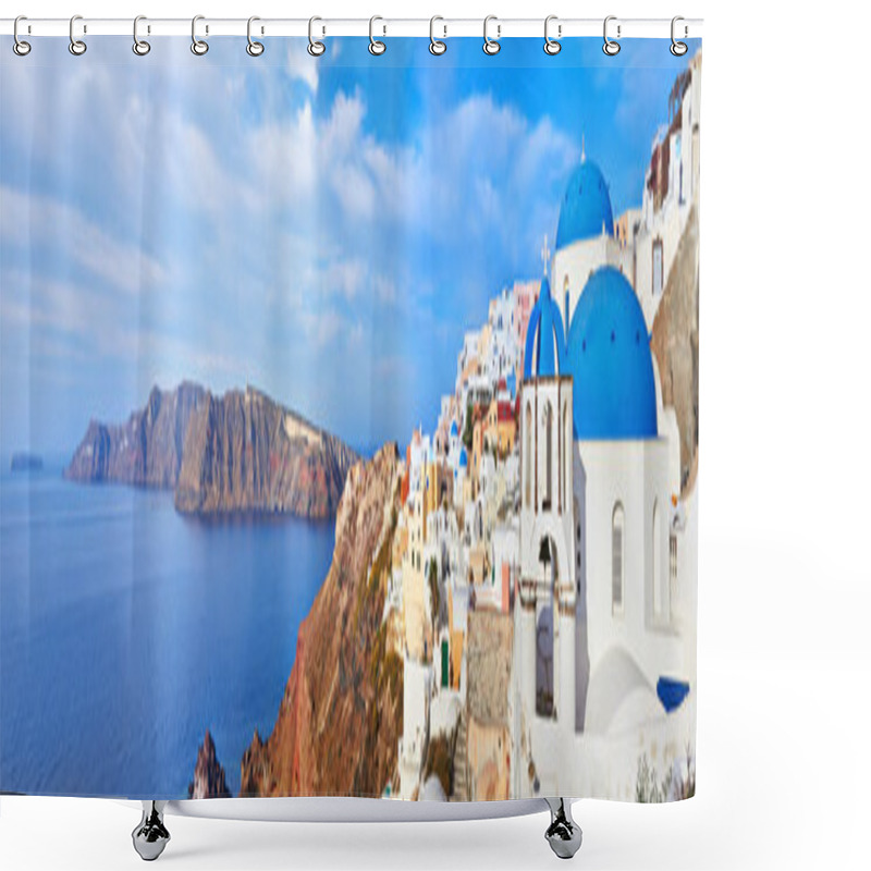 Personality  Santorini Oia Shower Curtains