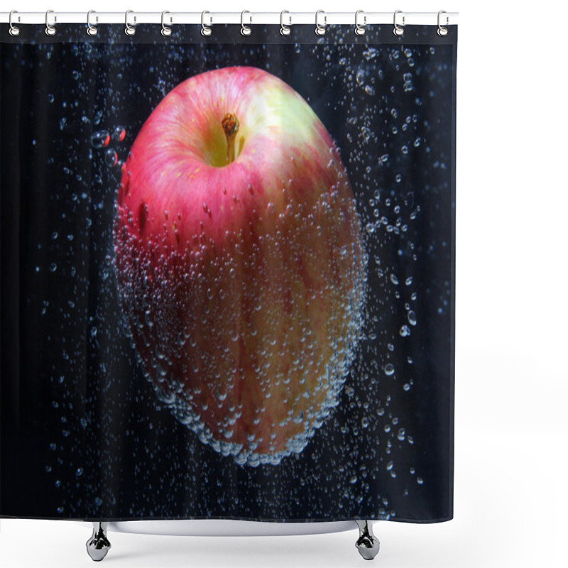 Personality  Apple In Water Shower Curtains