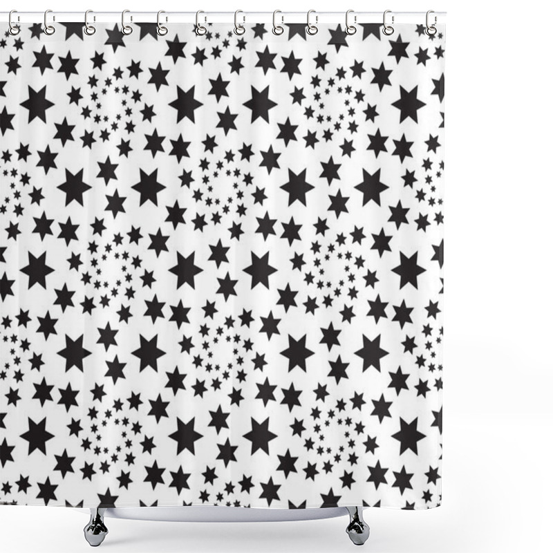 Personality  Star Monochrome Background Shower Curtains