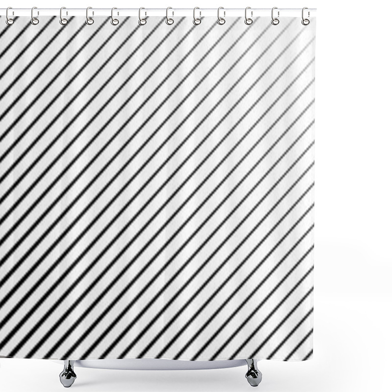 Personality  Dynamic Diagonal, Oblique, Slanted Lines, Stripes Geometric Patt Shower Curtains