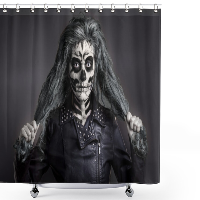 Personality  Women Painted As Skeleton Shower Curtains