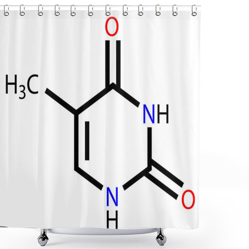 Personality  Nucleobase Thymine Structural Formula Shower Curtains