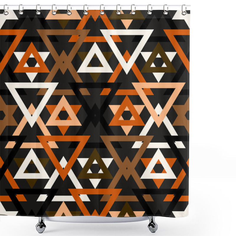 Personality  Abstract Geometric Vector Pattern Shower Curtains