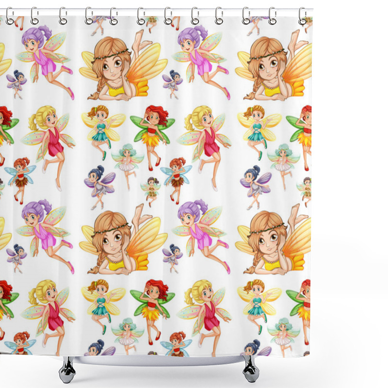 Personality  Seamless Fairies Shower Curtains