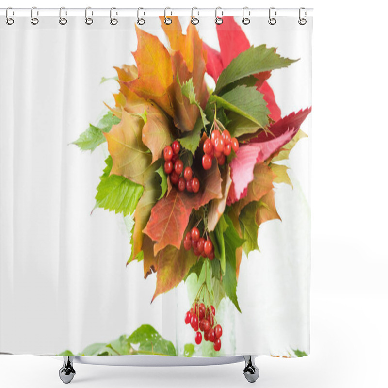 Personality  Bouquet From The Autumn Foliage. Different Varieties Of Maples Shower Curtains