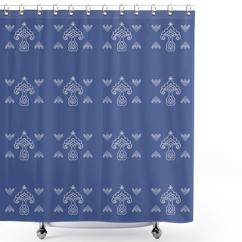 Personality  Tatar Stylized Flower Pattern. Shower Curtains