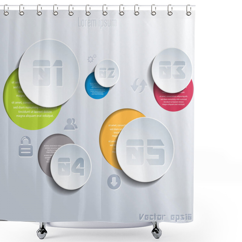 Personality  Abstract 3d Paper Shapes Shower Curtains