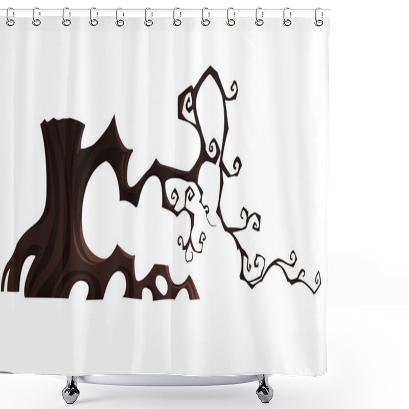 Personality   Halloween Day Tree And Pumpkin For Nighttime Shower Curtains