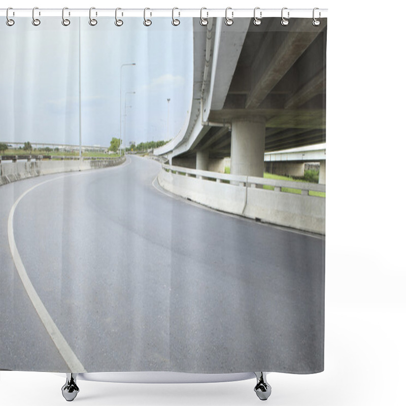 Personality  Asphalt Road Land Bridge Shower Curtains