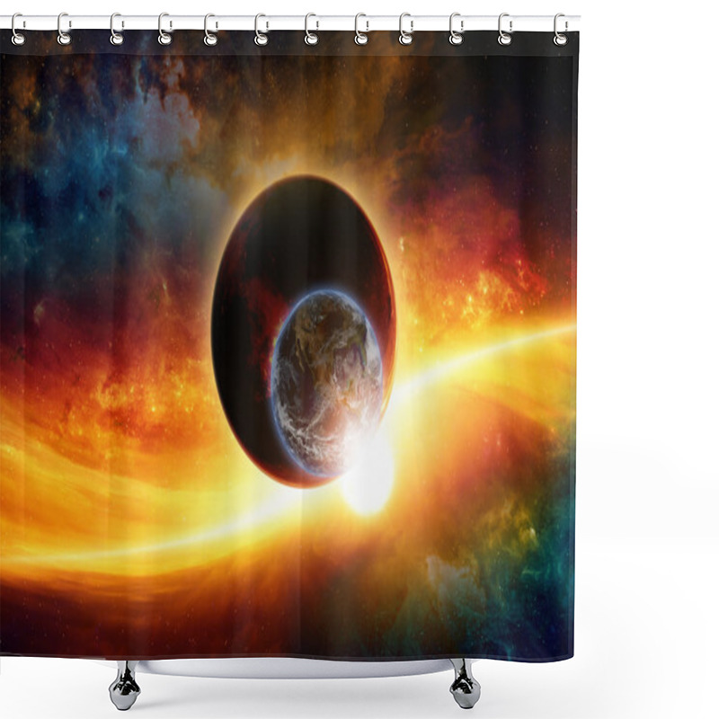 Personality  Planets In Space Shower Curtains