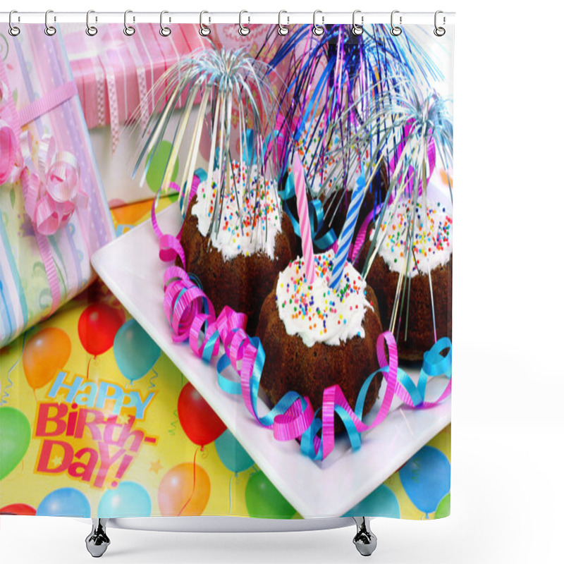 Personality  Mini Party Bundt Cakes Shower Curtains