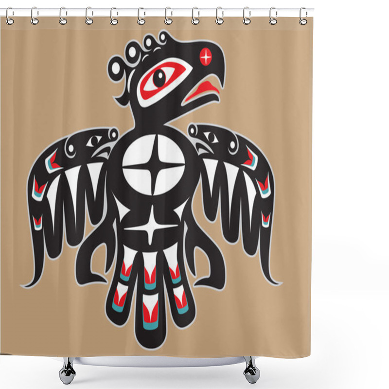 Personality  Thunderbird - Native American Style Vector Shower Curtains