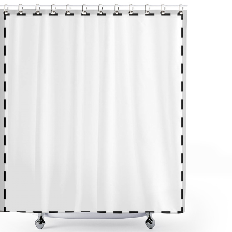 Personality  Dashed Line Squares Frame Shower Curtains