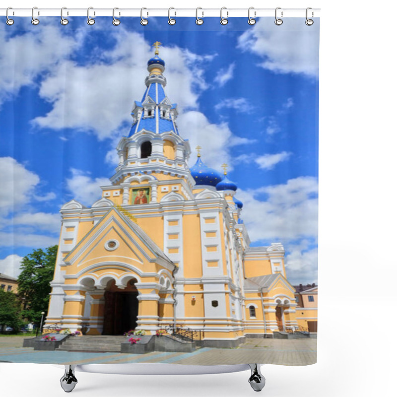 Personality  The Bratsk Orthodox Church, Otherwise Known As The Church Of St. Nicholas - An Orthodox Temple From The Early 20th Century Located In Brest In Belarus Shower Curtains