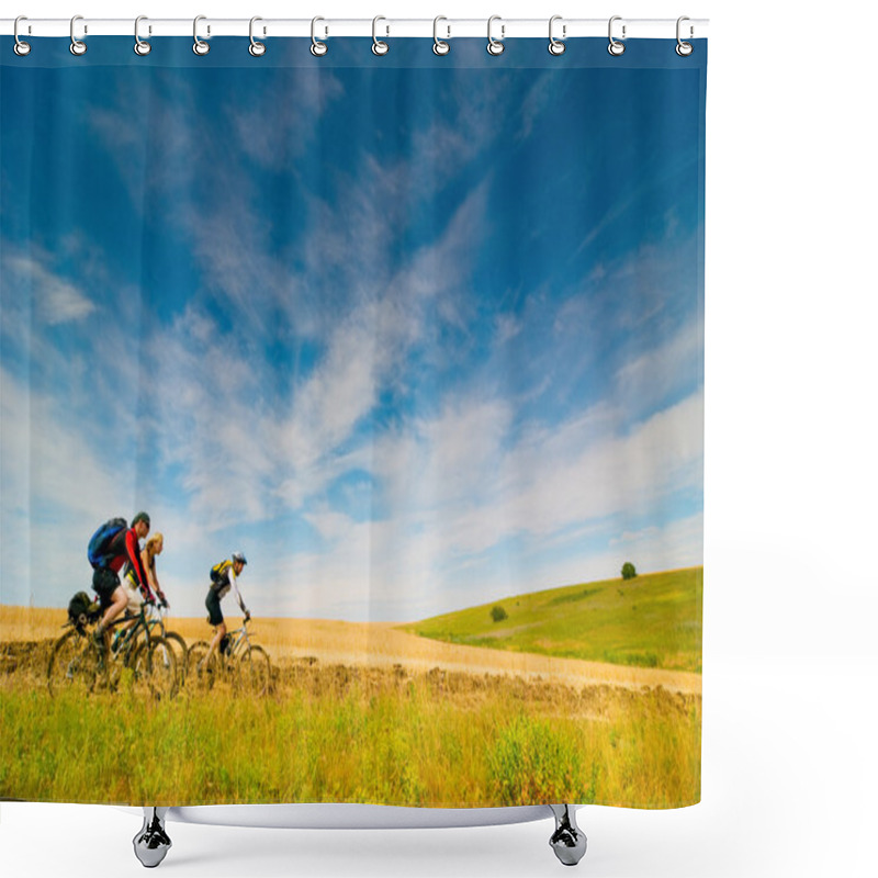 Personality  Cyclists Relax Biking Outdoors Shower Curtains