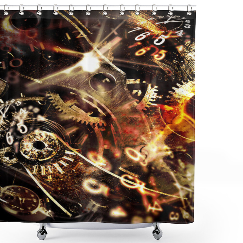 Personality  Spending Your Time. Abstract Conceptual Backgrounds Shower Curtains