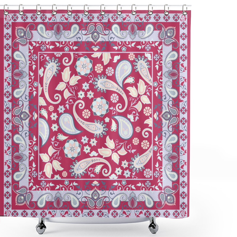 Personality  Floral Scarf Shower Curtains