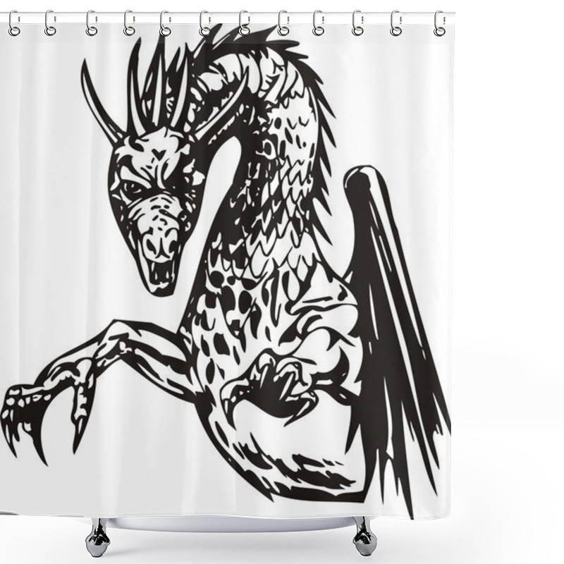 Personality  Dragon Vector Shower Curtains