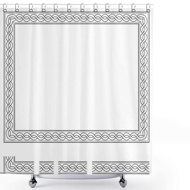 Personality  Vector Frame  Shower Curtains