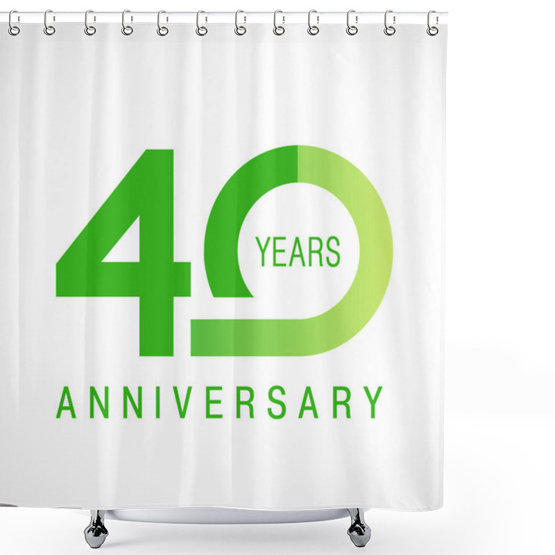 Personality  40 Anniversary Classic Logo. Shower Curtains