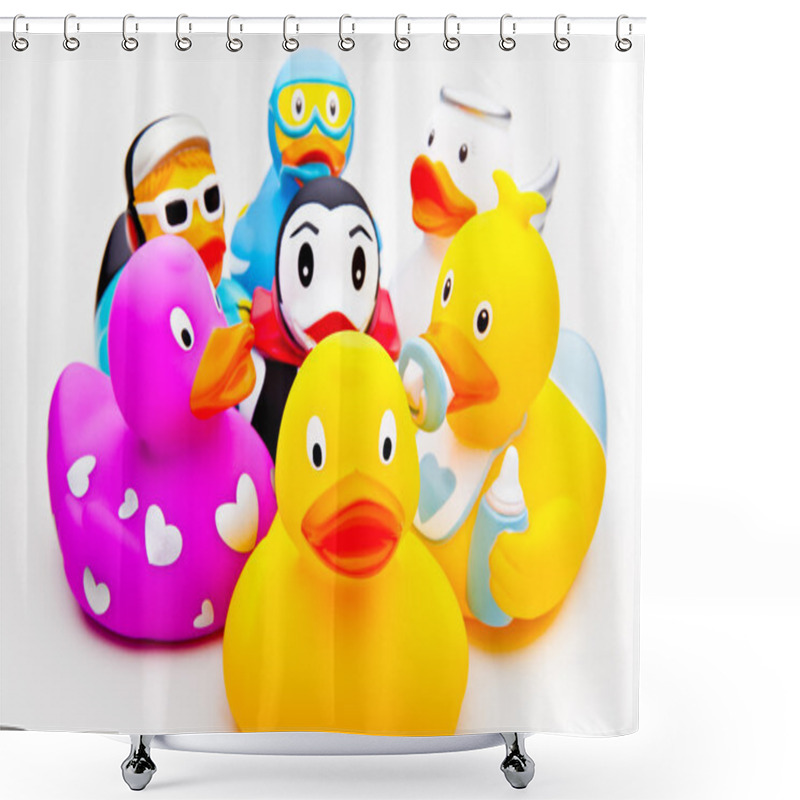 Personality  Children Rubber Duck For Swimming Shower Curtains