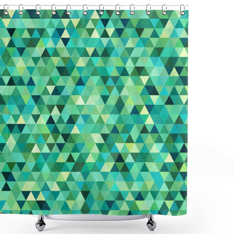 Personality  Abstract Background Consisting Of Small  Triangles Shower Curtains