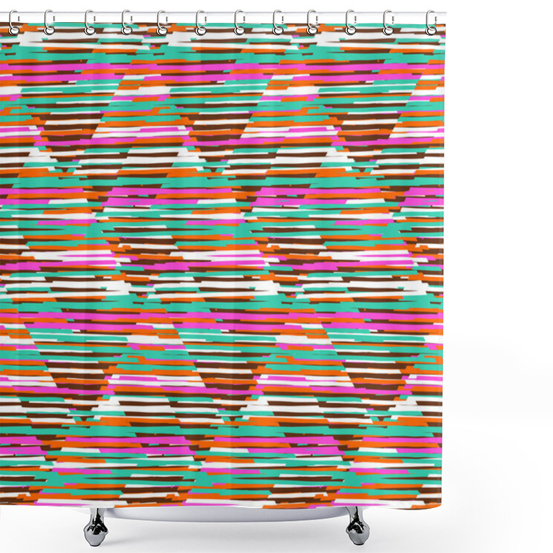 Personality  Abstract Vector Striped Background Shower Curtains