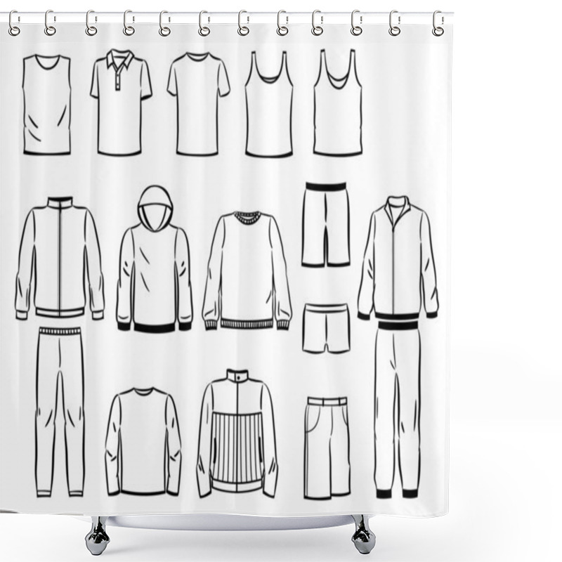 Personality  Contours Of Male Sports Style Shower Curtains