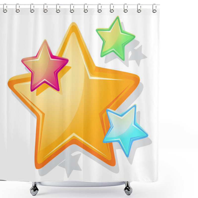 Personality  Stars Illustration Shower Curtains