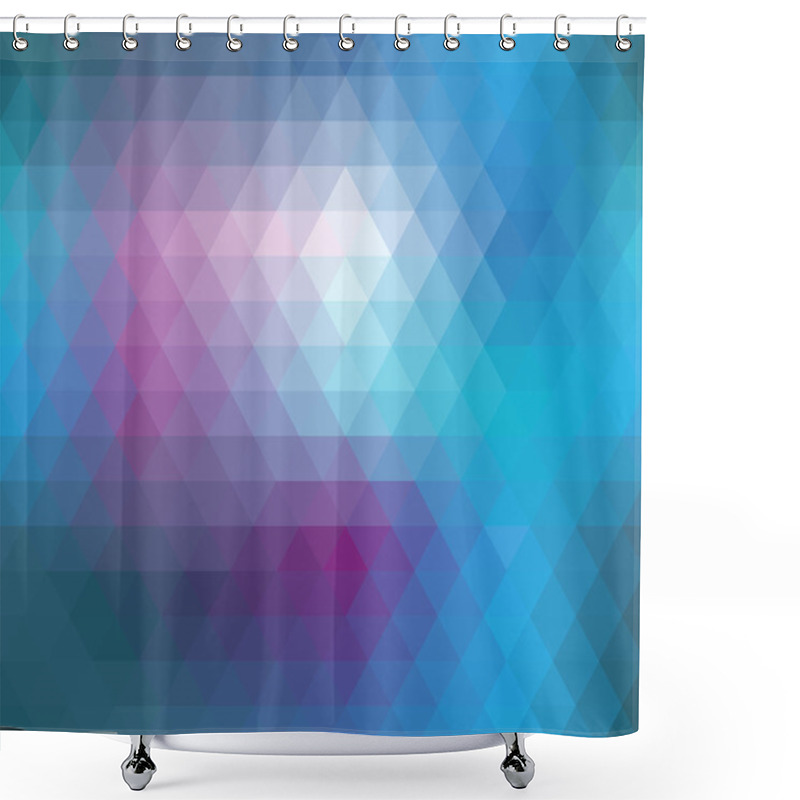 Personality  Blue Mosaic Seamless Shower Curtains