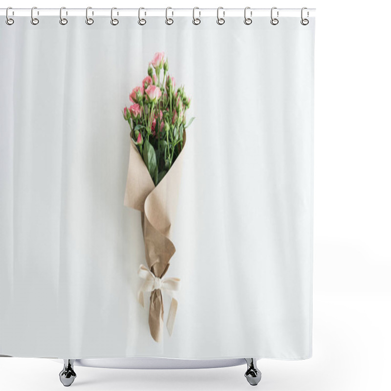 Personality  Pink Roses Bouquet  Shower Curtains