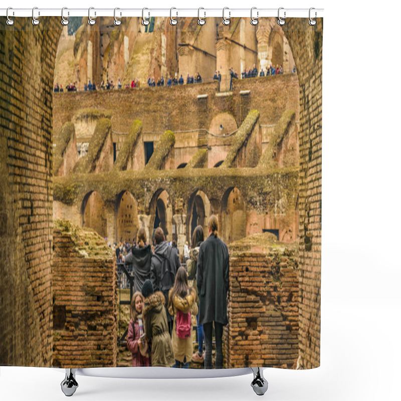 Personality  Roman Coliseum Interior View, Rome, Italy Shower Curtains