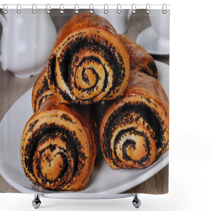 Personality  Buns With Poppy Seeds Shower Curtains