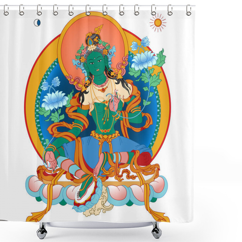 Personality  Green Tara Shower Curtains