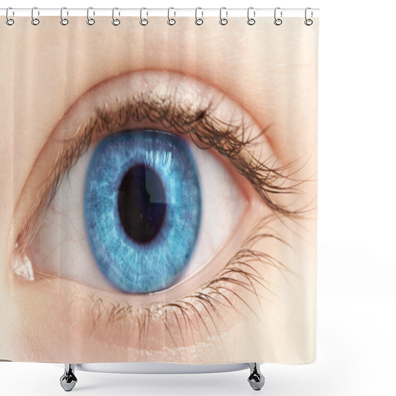 Personality  Eye Of The Person Close Up Shower Curtains