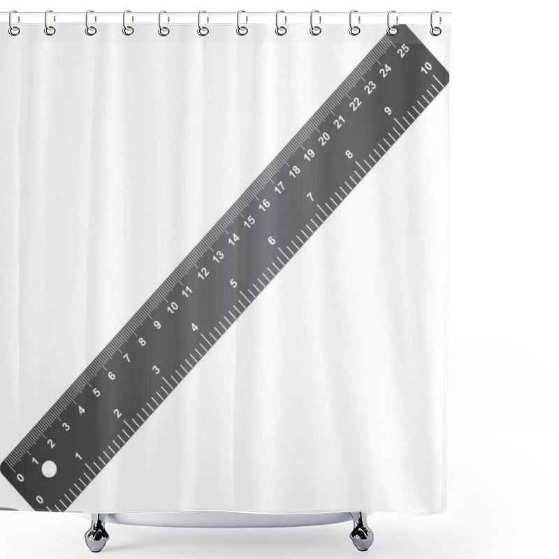 Personality  School Ruler Design Element. Shower Curtains