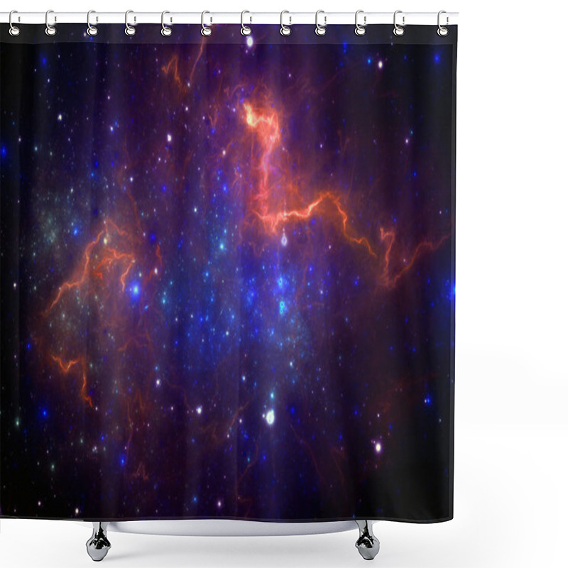 Personality  Deep Space Nebula Shower Curtains