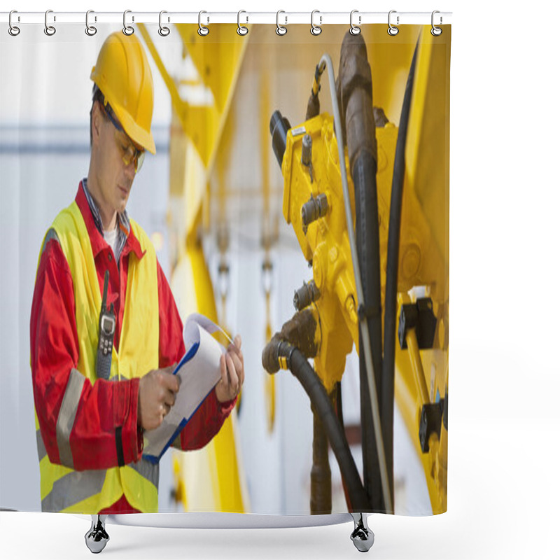 Personality  Hydraulic Engineer Shower Curtains