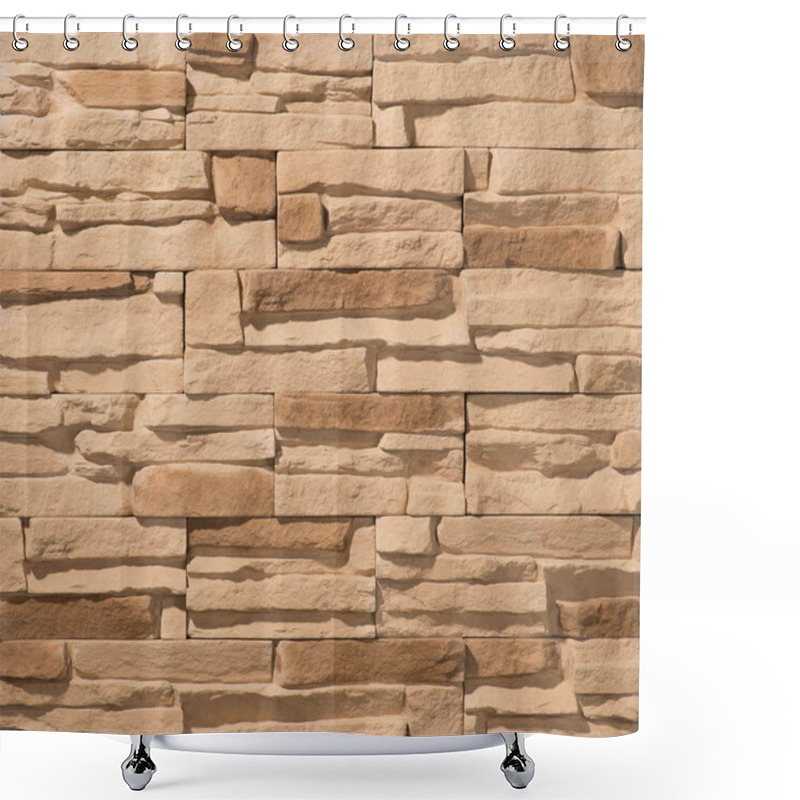 Personality  Stone And Brick Masonry Walls Shower Curtains