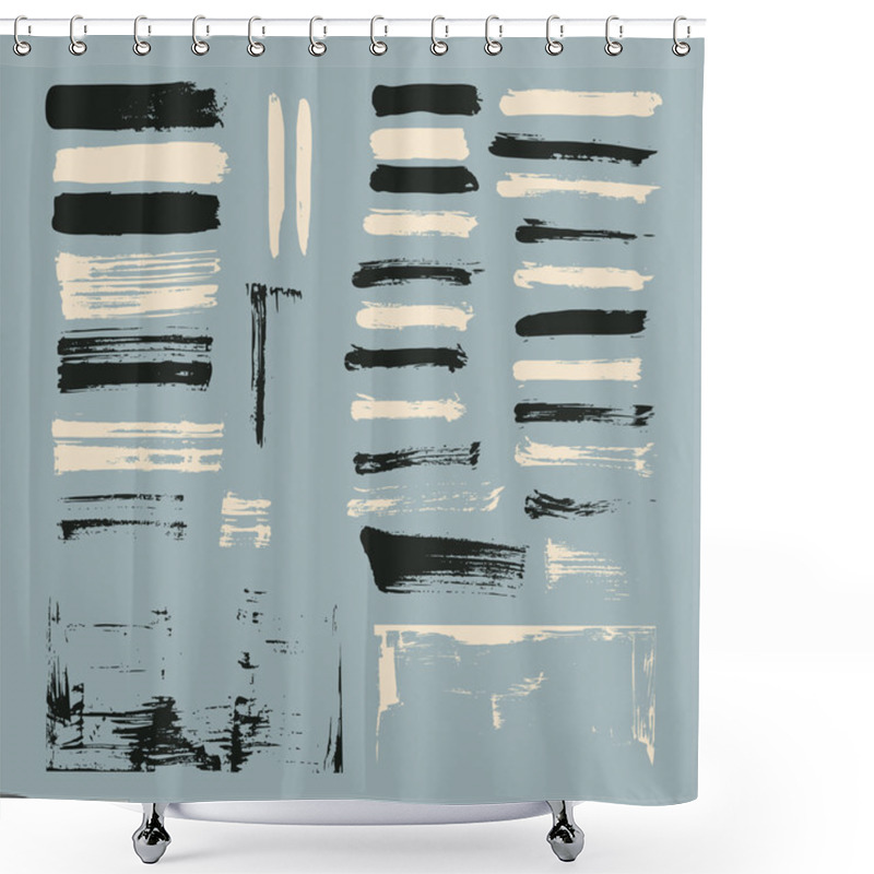 Personality  Set Of Paint Brush Strokes Shower Curtains