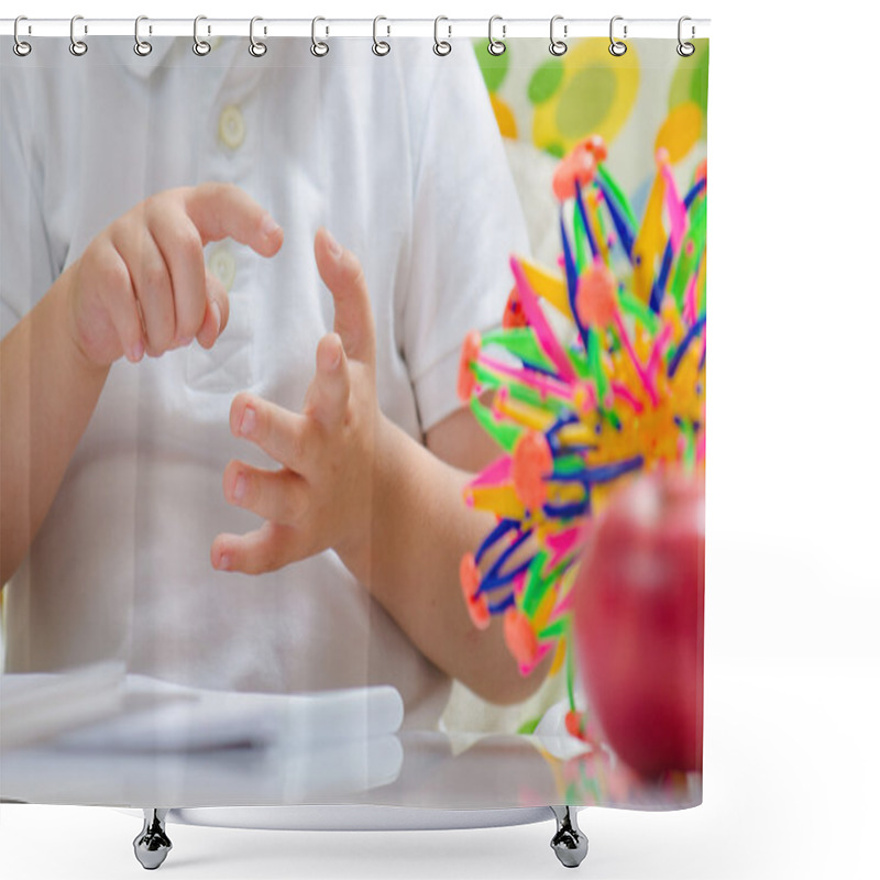 Personality  Beautiful Child Counting On Fingers Shower Curtains