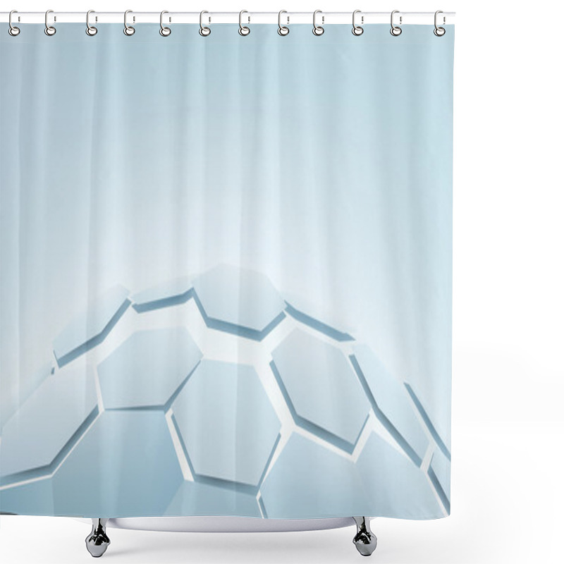 Personality  Vector Background. Illustration Of Abstract 3d Shapes Shower Curtains