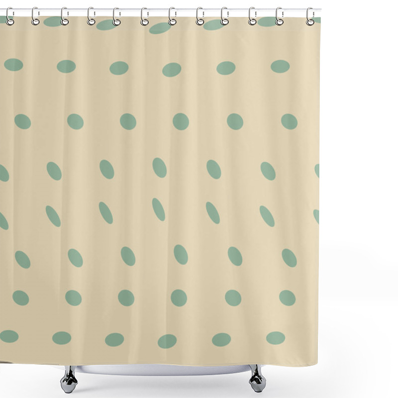 Personality  Seamless Background With Oval Shapes Shower Curtains