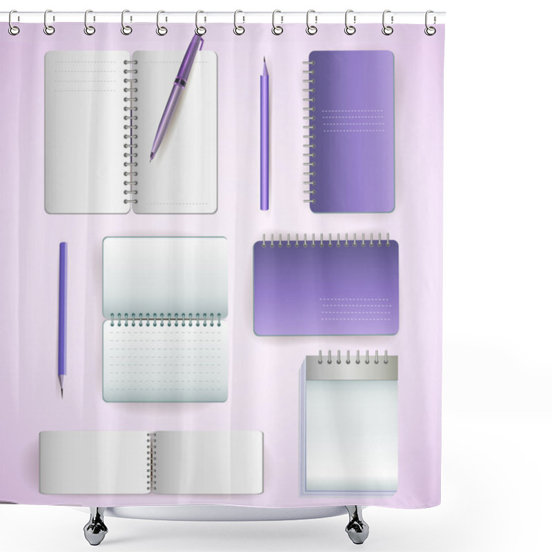 Personality  Set Of Note Paper Shower Curtains