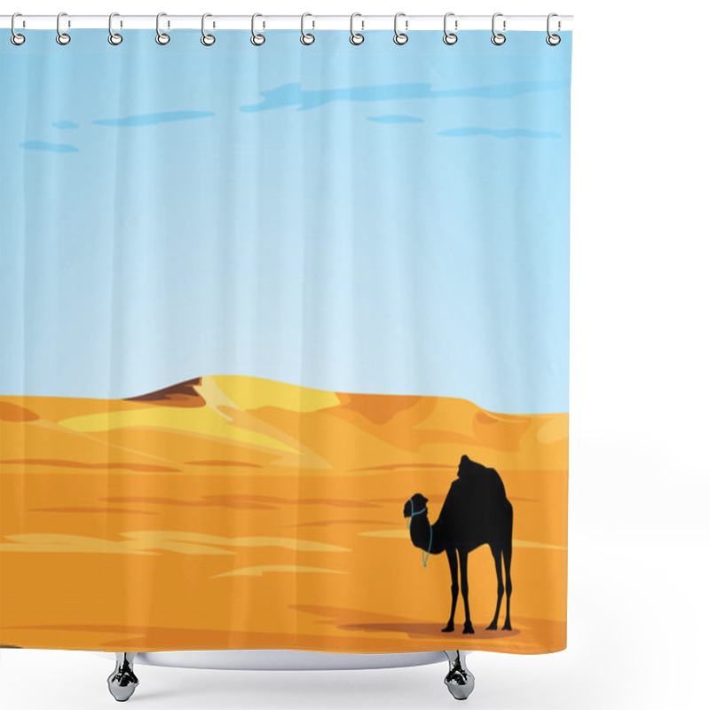 Personality  Desert Landscape Shower Curtains