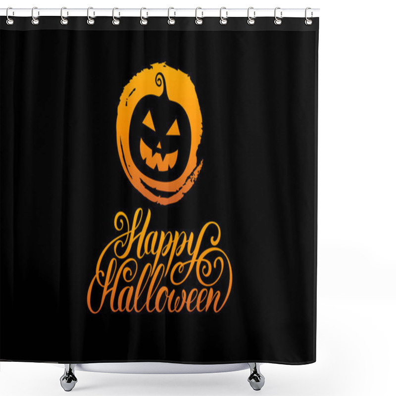 Personality  Happy Halloween Greeting Card Shower Curtains