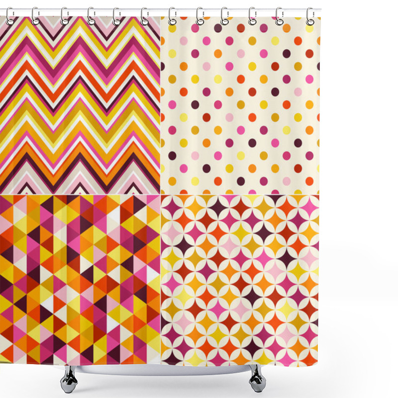 Personality  Abstract Geometric Patterns Shower Curtains