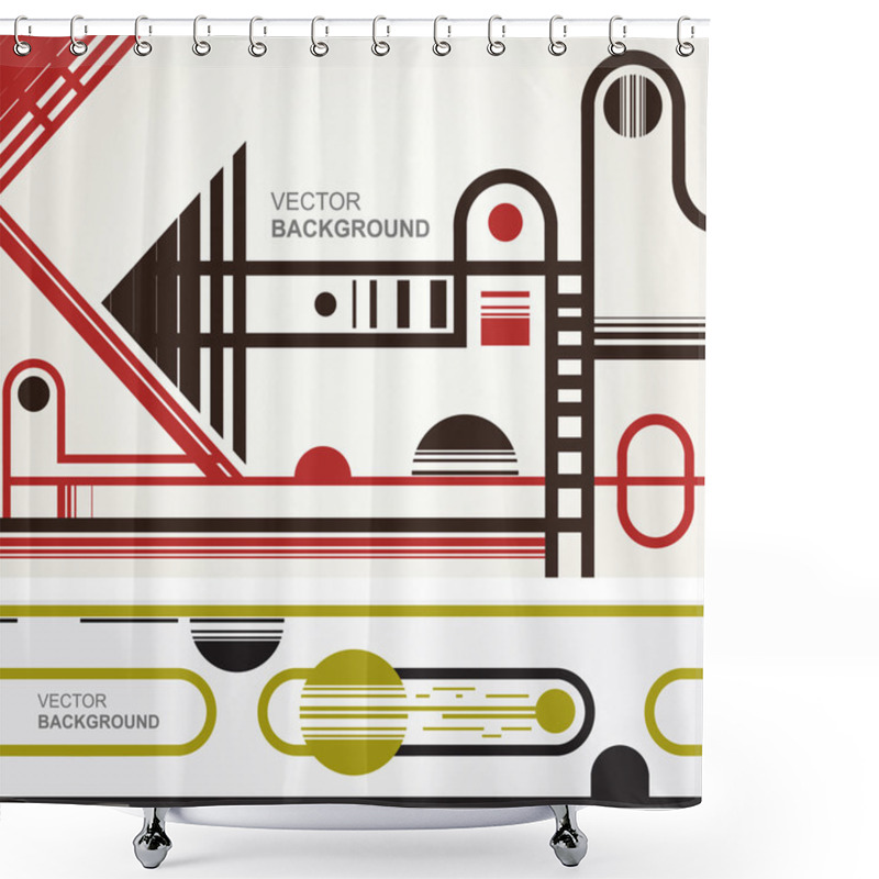 Personality  Artistic Layout With Abstraction. Shower Curtains